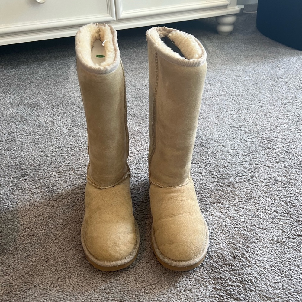 Tall sand Ugg boots size 7
